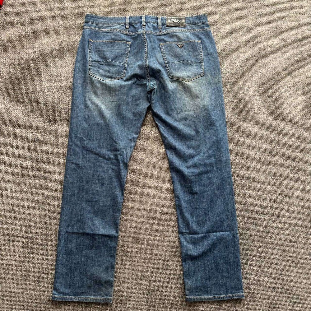 Armani Jeans J16 Slim Fit Mens 40 Blue‎ Medium Wash Designer Denim Eagle Logo
